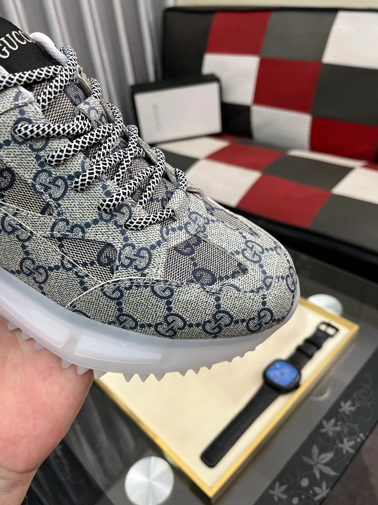 Men's Men's Shoes 💰458⌚️⌚️《GUCCI》The latest hot-selling casual shoes, top brand [seduce] luxury~purchase, top~quality. Products sold at the counter [strong] Original embossed calfskin fabric ➕ Comfortable sheepskin lining, code number: 38-443️⃣colors available